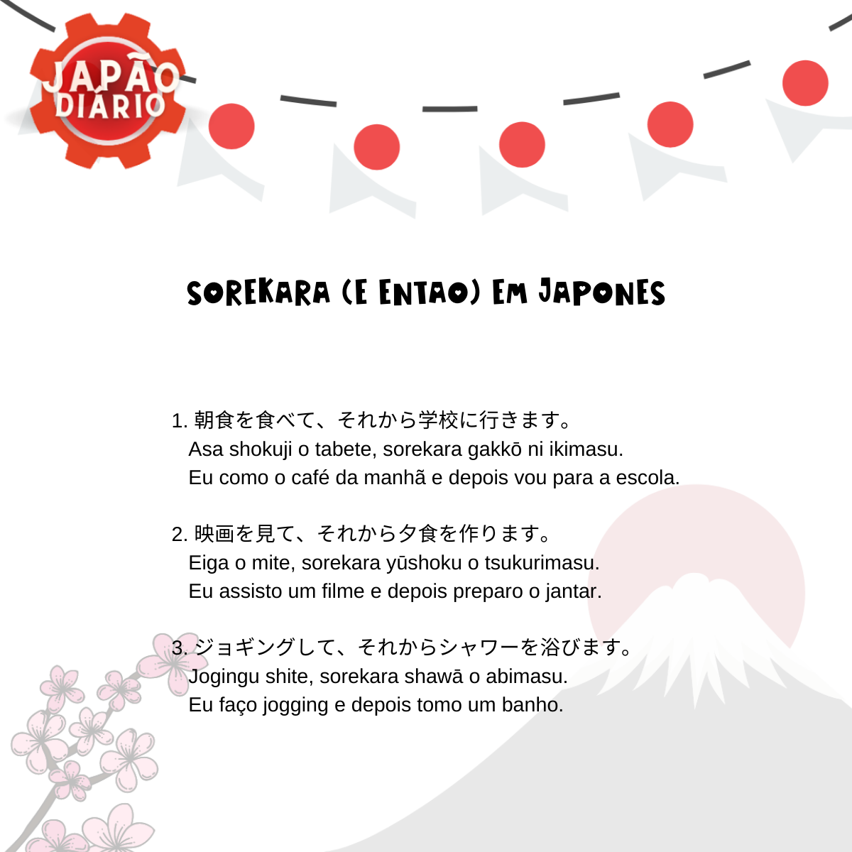 Sorekara em Japonês (e Então).
